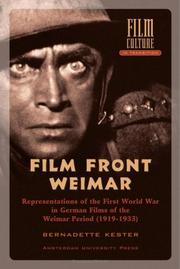 Cover of: Filmfront Weimar by Bernadette Kester