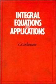 Cover of: Integral equations and applications