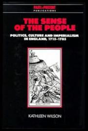 Cover of: The sense of the people: politics, culture, and imperialism in England, 1715-1785