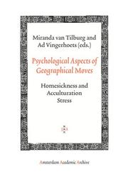 Cover of: Psychological Aspects of Geographical Moves (Amsterdam University Press - Amsterdam Archaeological Studies)