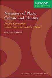 Cover of: Narratives of Place,Culture and Identity