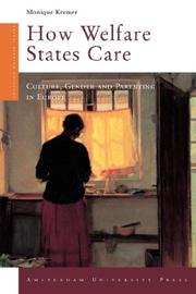 Cover of: How Welfare States Care by Monique Kremer