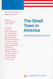 Cover of: The Small Town in America: A Multidisciplinary Revisit (European Contributions to American Studies, Vol 32)