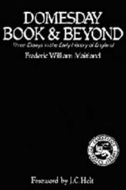 Cover of: Domesday Book and Beyond by Frederic William Maitland