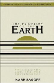 Cover of: The economy of the earth: philosophy, law, and the environment