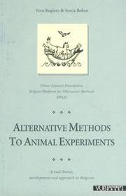 Cover of: Alternative Methods to Animal Experiments: Actual Status, Development and Approach in Belgium
