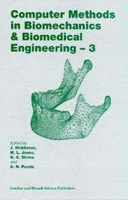 Cover of: Computer Methods in Biomechanics and Biomedical Engineering  3 (Computer Methods in Biomechanics & Biomedical Engineering) by 