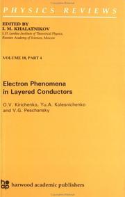 Front cover of Electron Phenomena in Layered Conductors (Physics Reviews) by Kirchenko