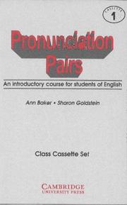 Cover of: Pronunciation Pairs Cassettes | Ann Baker