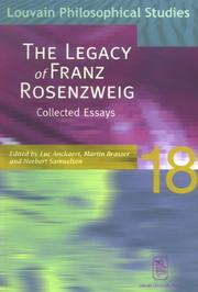 Legacy of Franz Rosenzweig by Luc Anckaert