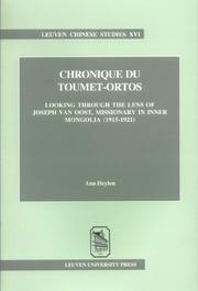 Cover of: Chronique Du Toumet-ortos by Ann Heylen