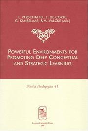 Cover of: Powerful Environments for Promoting Deep Conceptual and Strategic Learning (Studia Paedagogica)
