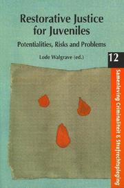 Cover of: Restorative Justice for Juveniles-Potentialities, Risks and Problems for Research (Samenleving, Criminaliteit & Stratfrechtspleging)