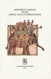 Cover of: Aristotle's Animals in the Middle Ages and Renaissance (Mediaevalia Lovaniensia Series I/Studia, 27) by 