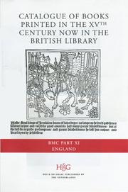 Cover of: Catalogue of Books Printed in the XVth Century Now in the British Library: BMC, England