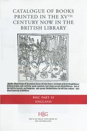 Cover of: Catalogue of Books Printed in the XVth Century Now in the British Library by 