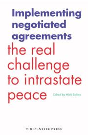Cover of: Implementing Negotiated Agreements: The Real Challenge to Intrastate Peace