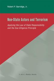 Cover of: Non-State Actors and Terrorism | Jr., Robert P. Barnidge
