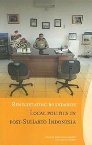 Cover of: Renegotiating Boundaries: Local Politics in post-Soeharto Indonesia (Verhandelingen Van Het Koninklijk Instituut)