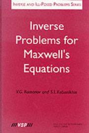 Cover of: Inverse Problems for Maxwell's Equations (Inverse and Ill-Posed Problems Series)