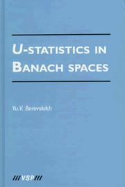 Cover of: U-Statistics in Banach Spaces