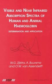Cover of: Visible and Near Infrared Absorption Spectra of Human and Animal Haemoglobin by W. G. Zijlistra, A. Buursma, O. W. Van Assendelft