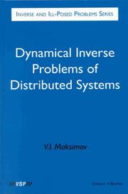 Cover of: Dynamical inverse problems of distributed systems