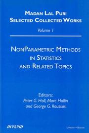 Cover of: NonParametric Methods in Statistics and Related Topics (Madan Lal Puri. Selected Collected Works)