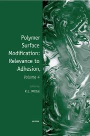 Cover of: Polymer Surface Modification: Relevance to Adhesion, Volume 4
