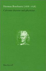 Cover of: Herman Boerhaave (1668-1738): Calvinist Chemist and Physician (Edita - History of Science and Scholarship in the Netherlands) by Rina Knoeff