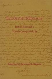 Cover of: "Een Beytie Holanssche": James Boswell's Dutch Compositions
