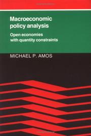Cover of: Macroeconomic policy analysis by Michael Amos