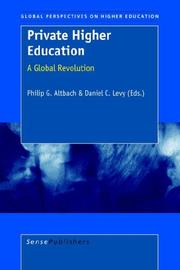 Cover of: Private Higher Education: A Global Revolution