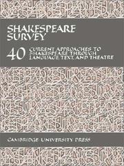 Cover of: Shakespeare Survey 40