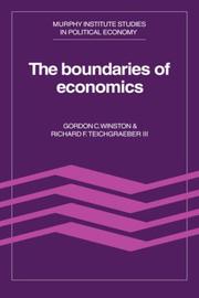 Cover of: The Boundaries of economics