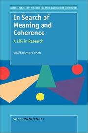 Cover of: In Search of Meaning and Coherence: A Life in Research