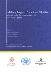 Cover of: Making Targeted Sanctions Effective | 