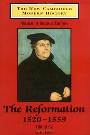 Cover of: The New Cambridge Modern History: The Reformation 1520-1559 (Volume 2)