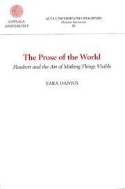 Cover of: Prose of the World by Sara Danius