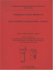 Cover of: Vasilikos Valley Project 8: Excavations at Kalavasos - Ayious (Studies in Mediterranean Archaeology)