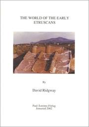 Cover of: The World of the Early Etruscans by David Ridgway