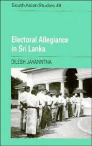 Cover of: Electoral allegiance in Sri Lanka