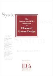 Cover of: The International Idea Handbook of Electoral System Design