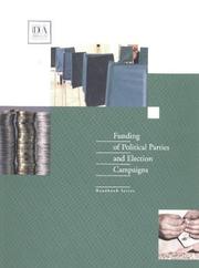 Cover of: Funding of political parties and election campaigns