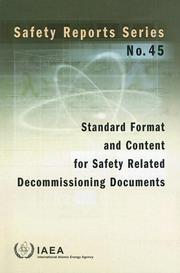 Standard format and content for safety related decommissioning documents by D. W. Reisenweaver