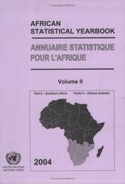 Cover of: African Statistical Yearbook: Southern Africa 2004