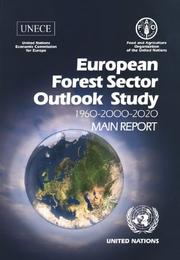 Cover of: European Forest Sector Outlook Study 1960-2000-2020 by 