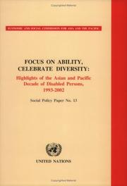 Cover of: Focus On Ability Celebratye Diversity by 