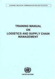 Cover of: Training Manual On Logistics And Supply Chain Management | 