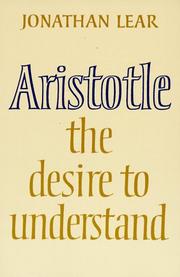 Cover of: Aristotle: The Desire to Understand